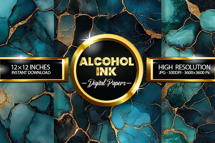 Alcohol Ink Digital Papers - 04 Variation