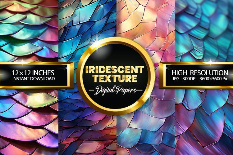 Iridescent Texture Digital Papers - 04 Variation