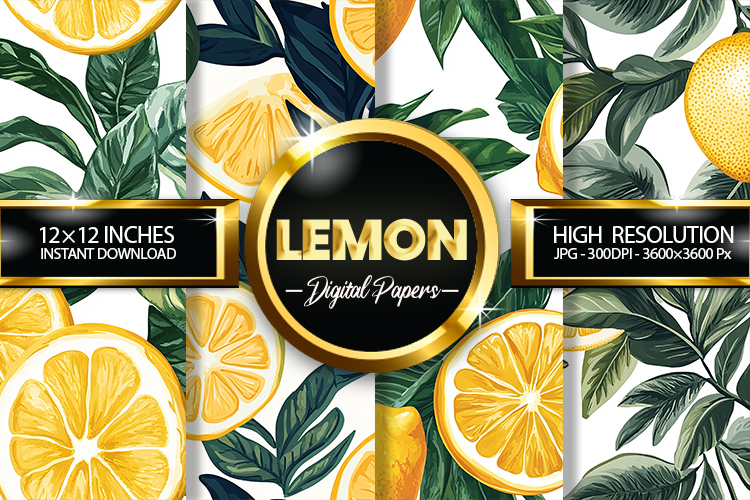 Watercolor Lemon Clipart Image 24