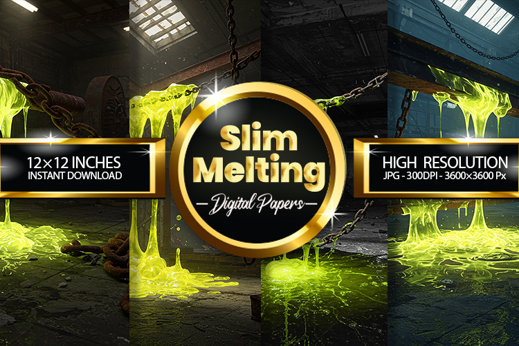 Slim Melting Digital Papers - 04 Variations