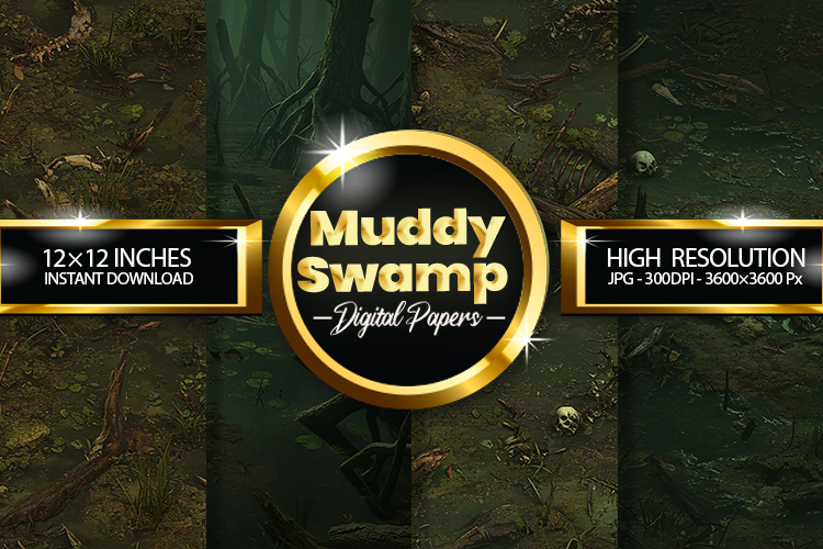 Muddy Swamp Digital Papers - 04 Variation