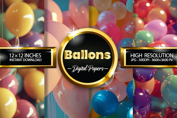 Ballons Digital Papers - 04 Variation