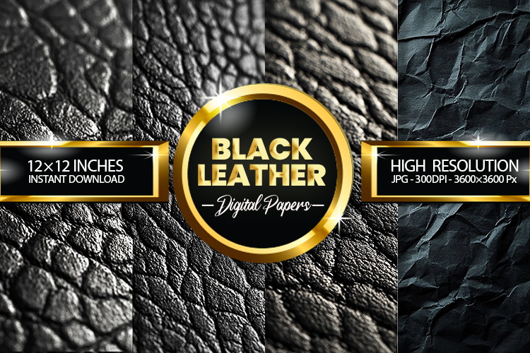 Black Leather Texture Image 3