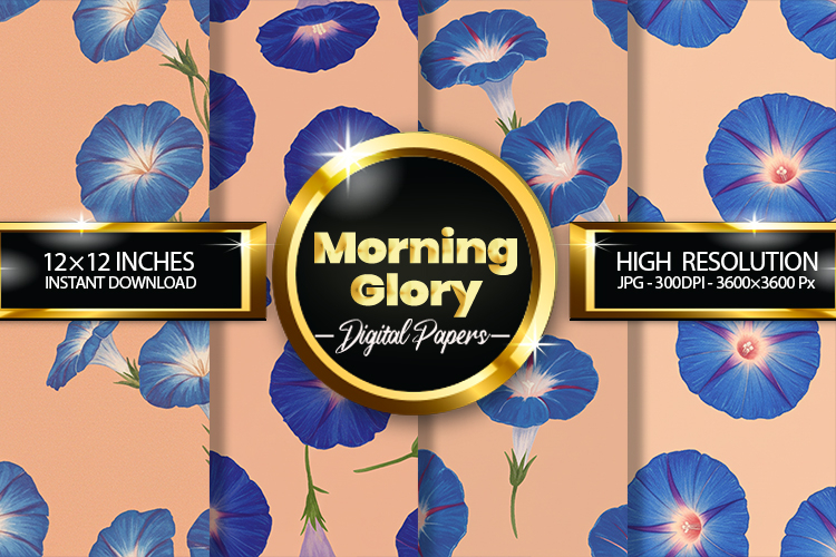 Morning Glory Digital Papers - 04 Variations