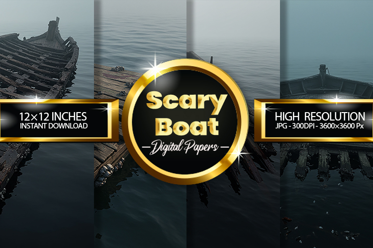 Scary Boat Digital Papers - 04 Variation