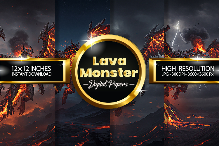 Lava Monster Digital Papers - 04 Variation