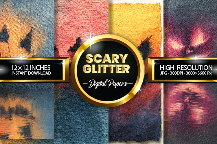 Scary Glitter Digital Papers - 04 Variations