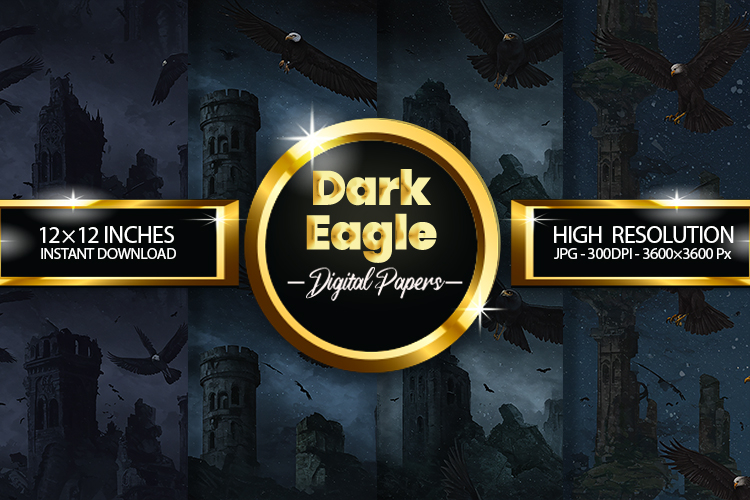 Dark Eagle Digital Papers - 04 Variations