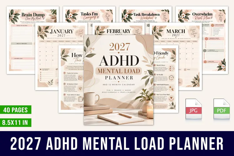 2027 ADHD Mental Load Planner