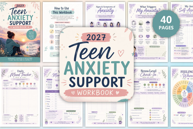 2027 Teen Anxiety Support Workbook example image 1