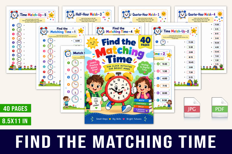 Find the Matching Time 40-Page Learning Planner example image 1