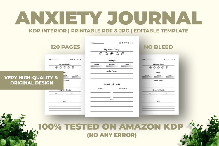 Anxiety Journal KDP Interior