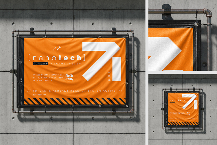 Outdoor Banner Frame Mockup
