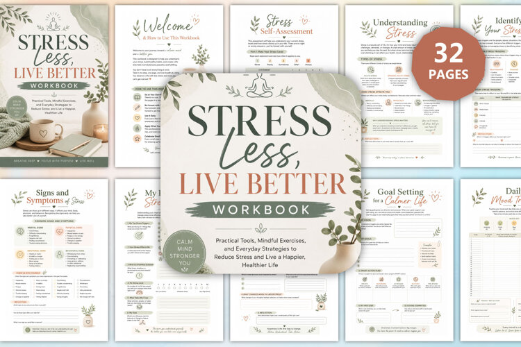 Stress Less, Live Better Workbook example image 1