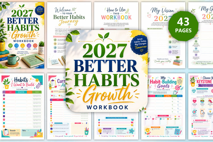 2027 Better Habits Growth Workbook example image 1