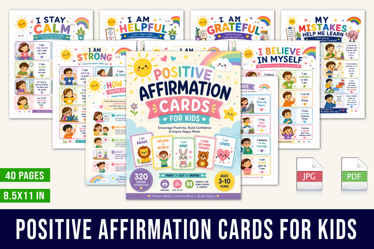 Positive Affirmation Cards for Kids