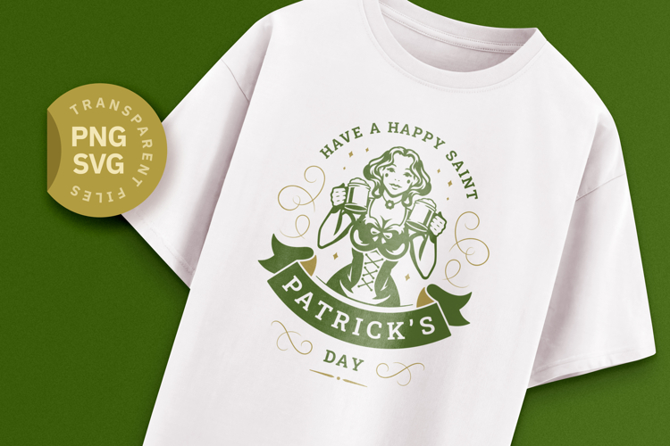 St. Patricks Day Pinup Girl SVG