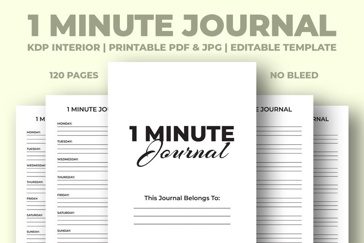 1 Minute Journal KDP Interior