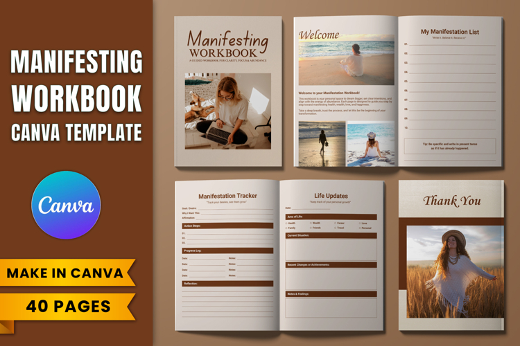 Manifesting Workbook Canva Template