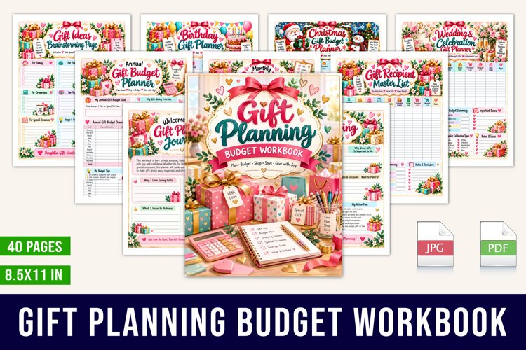 Gift Planning Budget Workbook example image 1