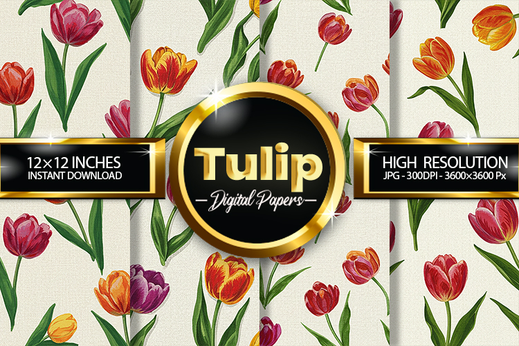 Tulip Digital Papers - 04 Variations