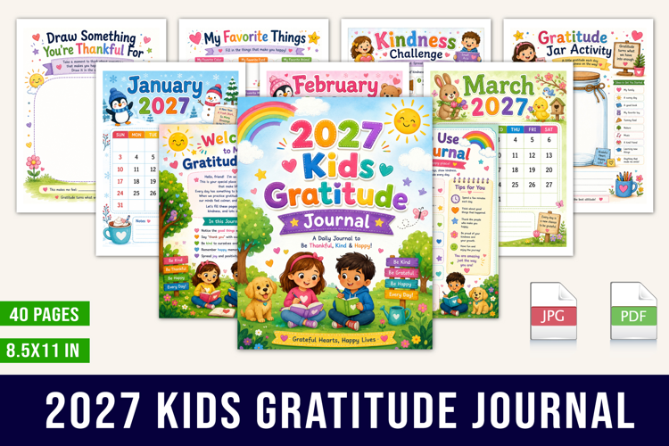 2027 Kids Gratitude Journal