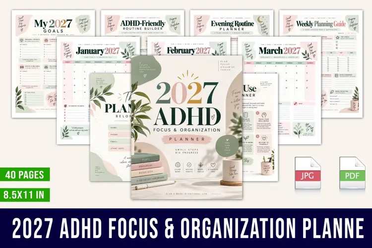 2027 ADHD Focus & Organization Planner
