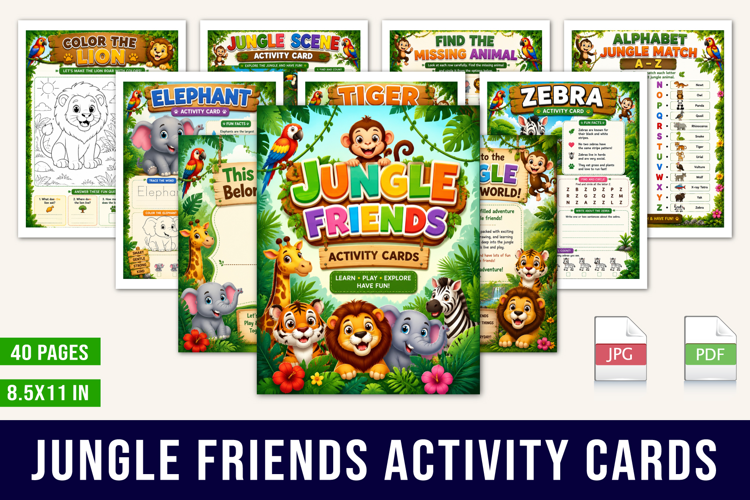 Jungle Friends Activity Cards