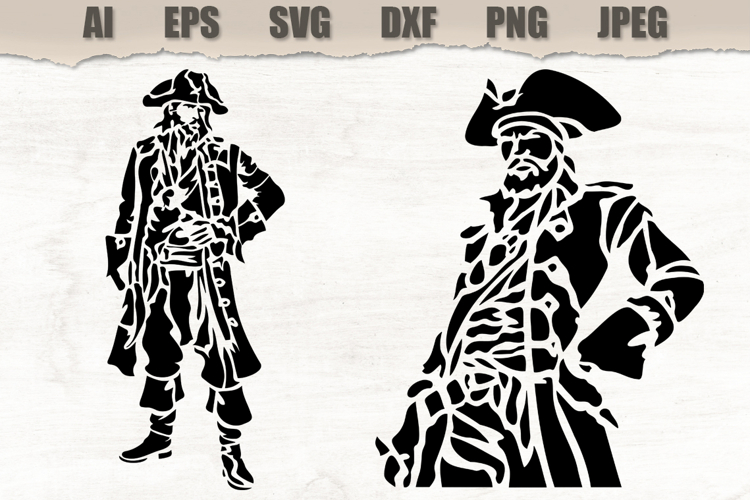 Stencils Pirate Captain