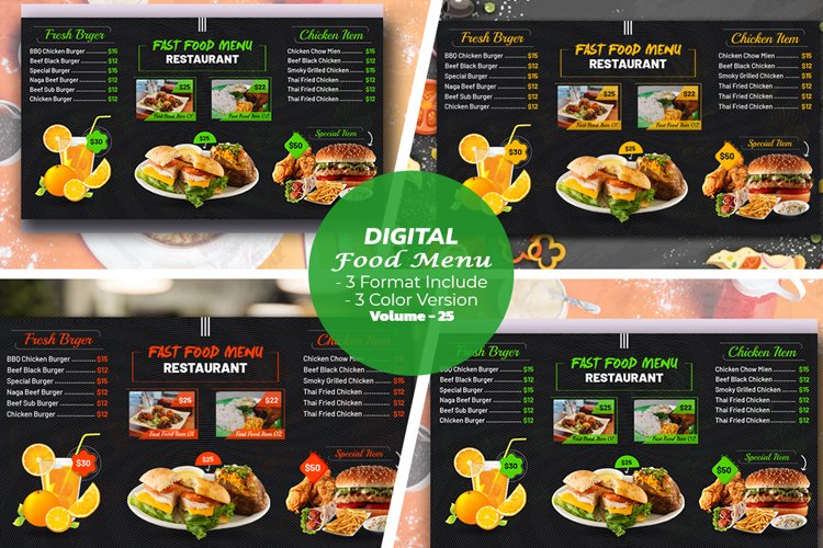 Digital Food Menu Design Template example image 1