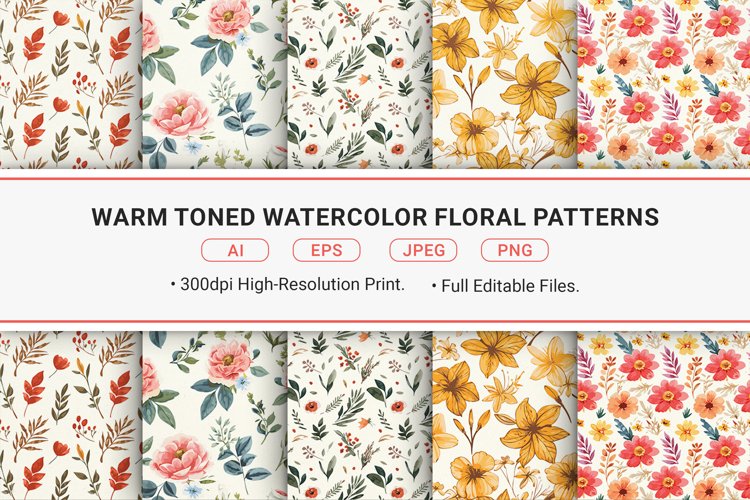 Watercolor Flowers Image 11