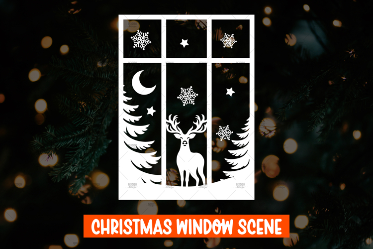 Christmas Window decal SVG, Christmas Window Display SVG
