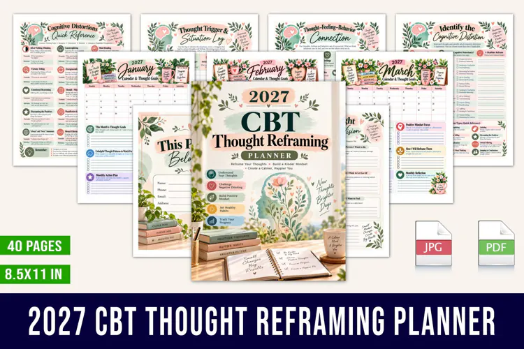 2027 CBT Thought Reframing Planner