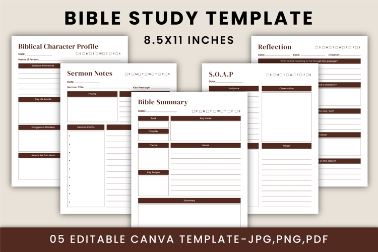 Bible Study Canva Template