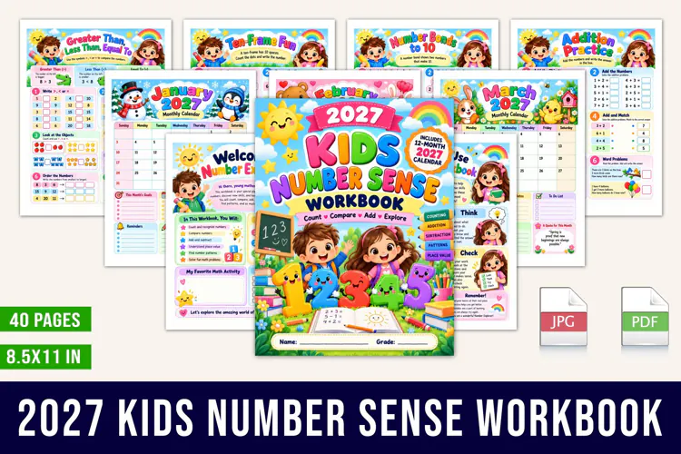 2027 Kids Number Sense Workbook