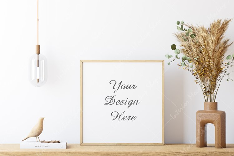 Mock up, Frame mockup in interior, Living room Mockup example image 1