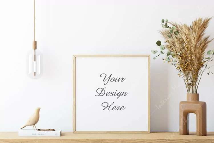 Mock up, Frame mockup in interior, Living room Mockup