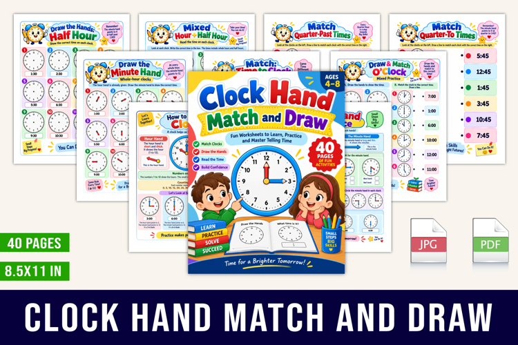 Clock Hand Match & Draw