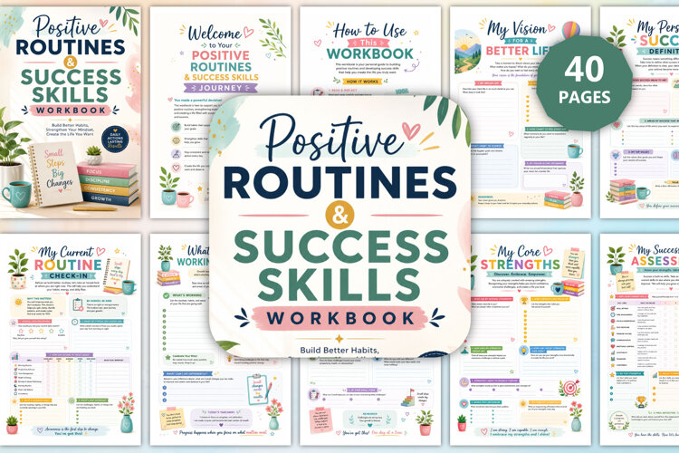 Positive Routines & Success Skills Workbook example image 1