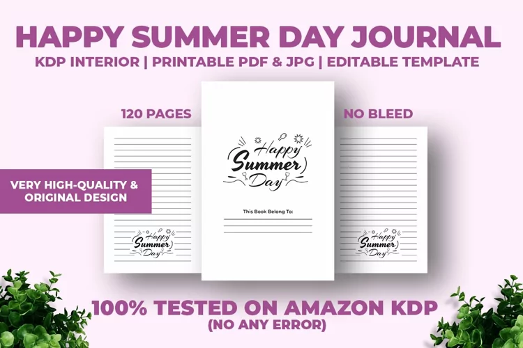 Happy Summer Day Journal KDP Interior