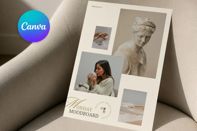Elegant Neutral Moodboard Photo Collage Template
