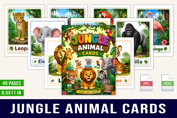 Jungle Animal Cards example image 1