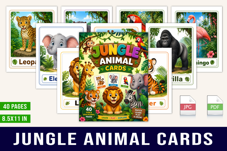 Jungle Animal Cards