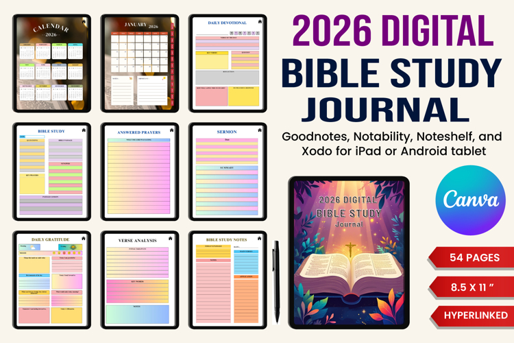 2026 Digital Bible Study Journal