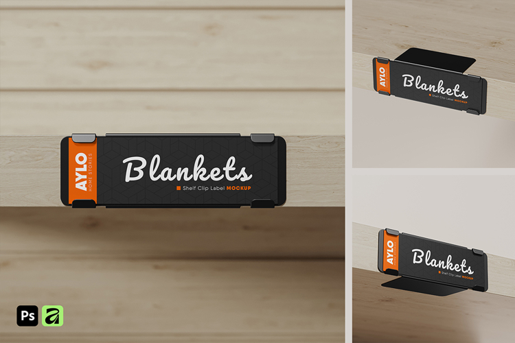 Shelf Clip Label Mockup example image 1