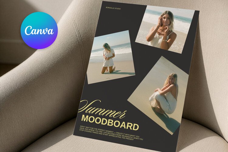 Stacked Photo Collage Editable Canva Template | Printable example image 1