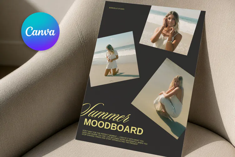 Stacked Photo Collage Editable Canva Template | Printable