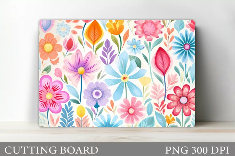 Flowers Cutting Board Design. Flowers Kitchen Cutting Board