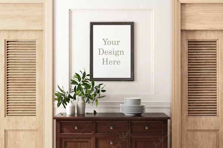 Mockup in interior, Frame mockup, Mockup
