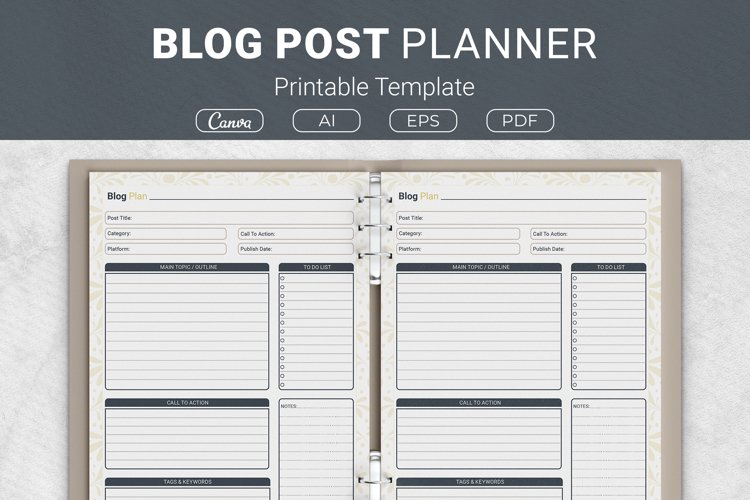 Blog Post Planner Template Blog Post Planner Template